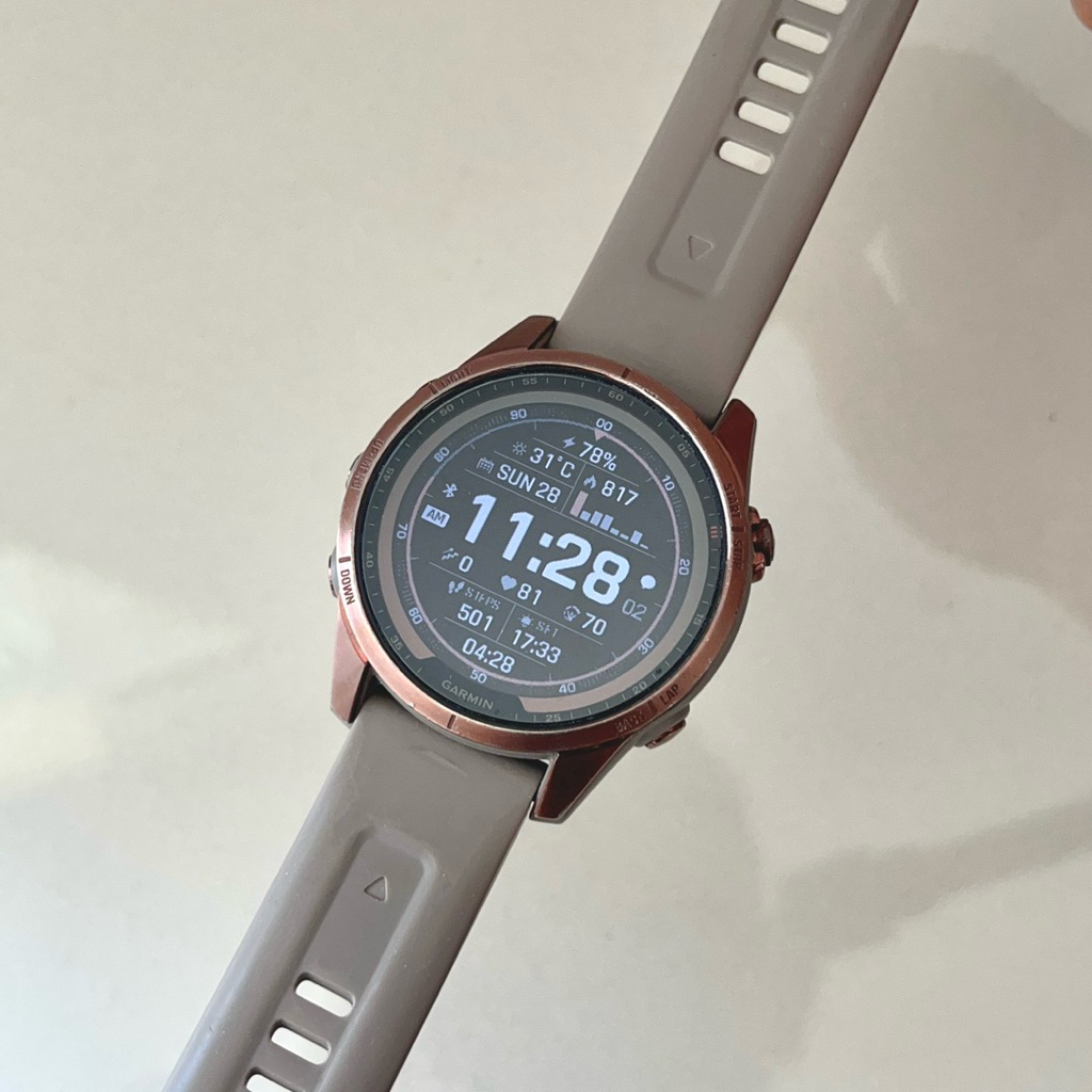 Garmin Fenix 7S Sapphire Solar titanium