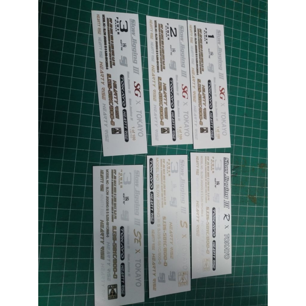DECAL TOKAYO POWER 1 2 3 SLOWJIGGING