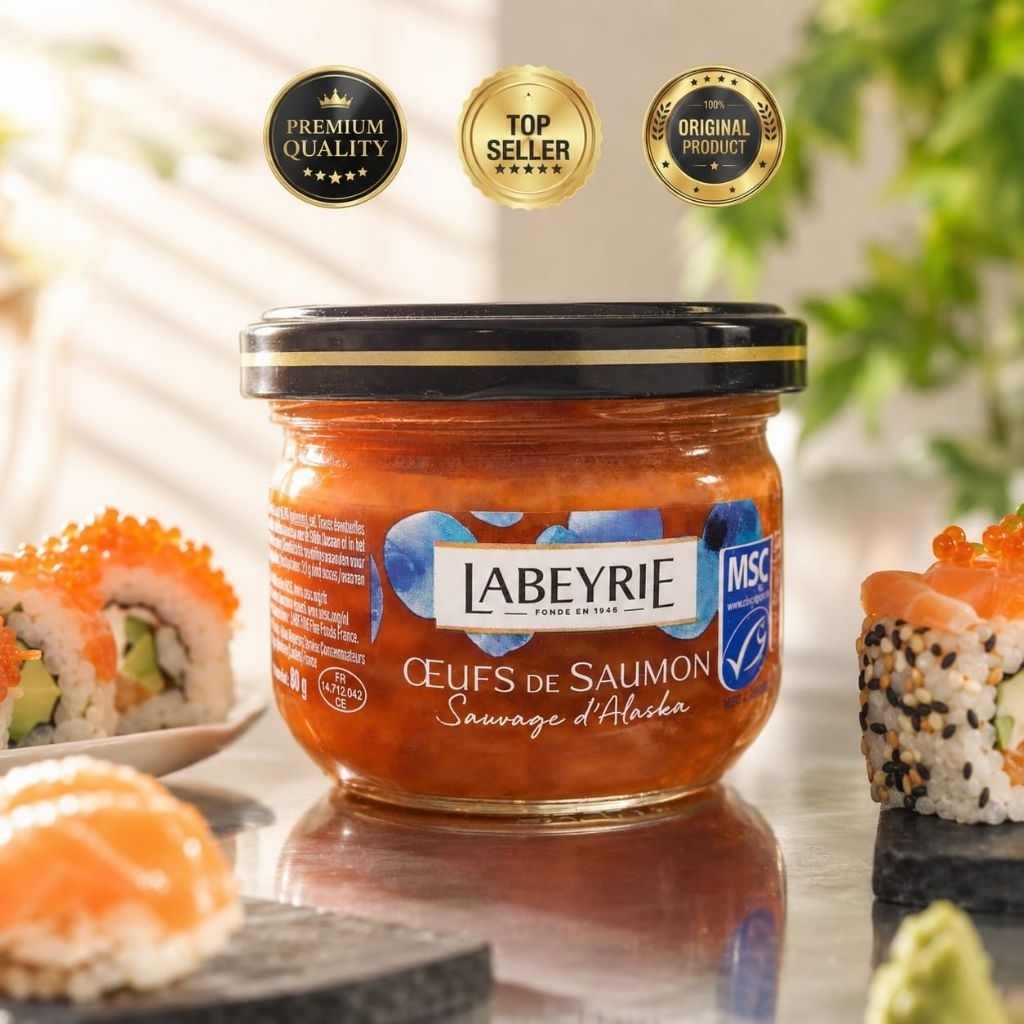 Labeyrie Salmon Roe/ Ikura caviar/Telur ikan salmon 80 gr