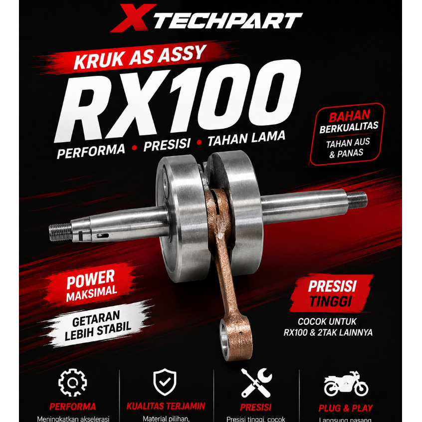 KRUK AS RX 100 RS100 DTX DT100 LS3/KREK AS RX100 BANDUL STANG SEHER RX 100 DT 100 MPM