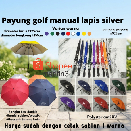 payung golf jumbo payung golf besar payung golf custom Payung golf promosi payung golf dtf sablon