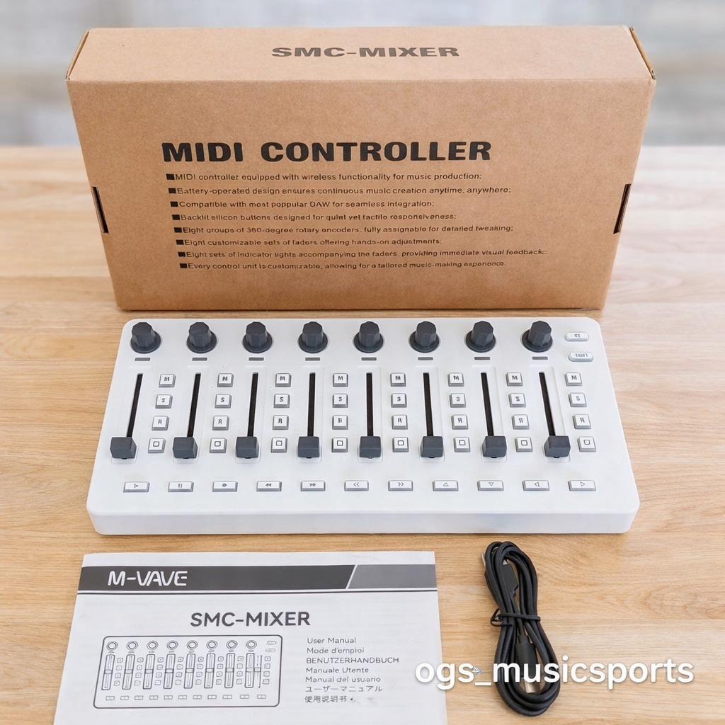 M-VAVE SMC Mixer Wireless MIDI Controller – DJ Controller Mini untuk Mixxx & Software DJ