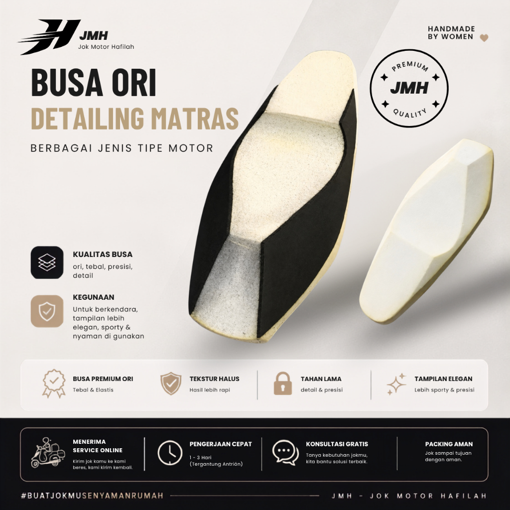 Busa Jok Motor Hafilah Detailing Matras