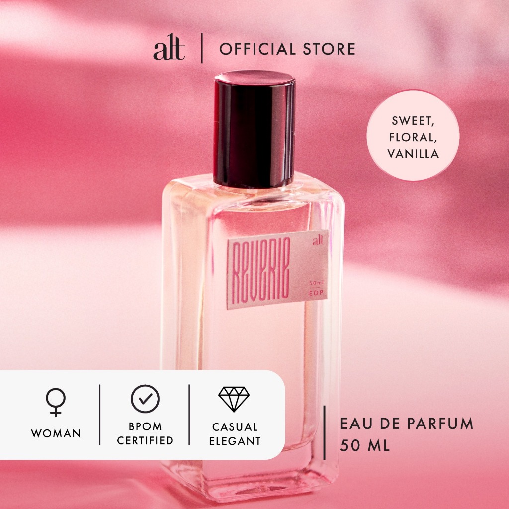 ALT Perfumery | Reverie | 50ml | Eau De Parfum | Sweet Floral Soft Vanilla | Woman | Daily Use | Ele
