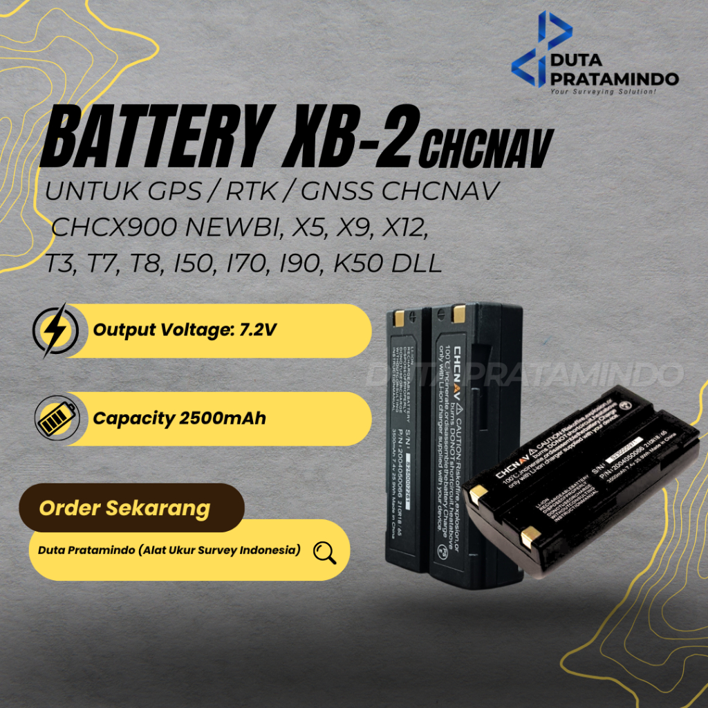 Baterai XB - 2 RTK CHCNAV / Battery RTK CHCNAV XB-2 for GPS RTK CHCNAV i50