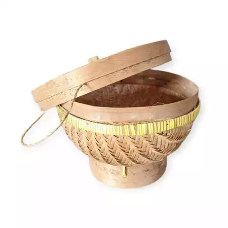 Ceting Bambu Wakul Nasi Ceting Bambu Tutup Cetiing Kecil Wakul Bambu Tradisional Gerabah Asal Purwor