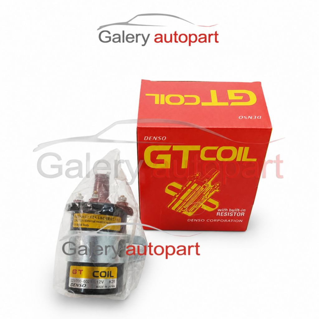 IGNITION COIL - KOIL TABUNG BOTOL PENDEK GT COIL DENSO 12V KAKI 3PIN RESISTOR  DALAM