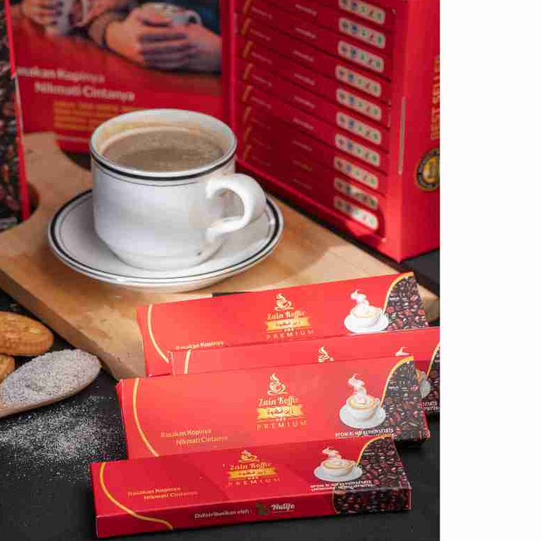 Zain Koffie Sachet, 1 Bungkus untuk 2 kali minum. Exp Maret 2028