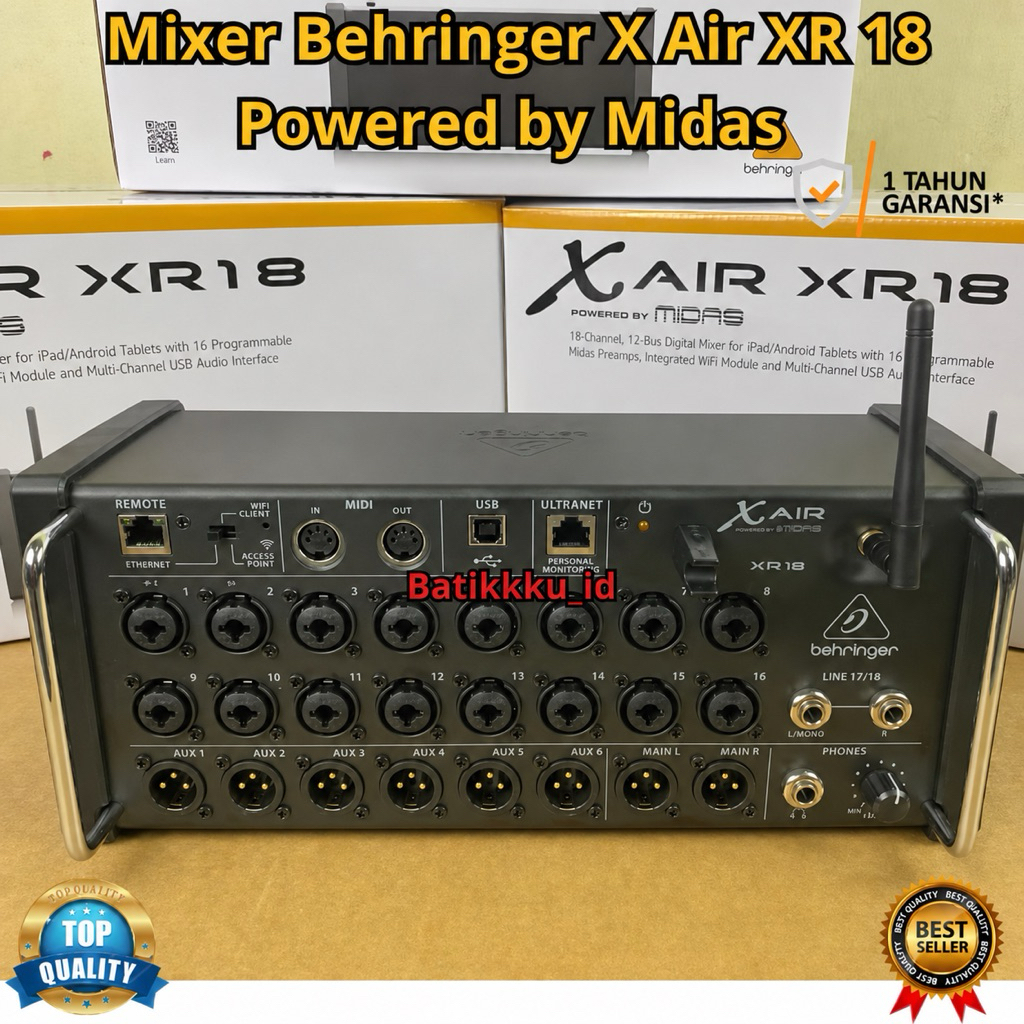 Mixer Digital BEHRINGER XR 18 XR18 X Air 18Ch Rack Digital Mixer Control by IPAD ANDROID PC TABLET B