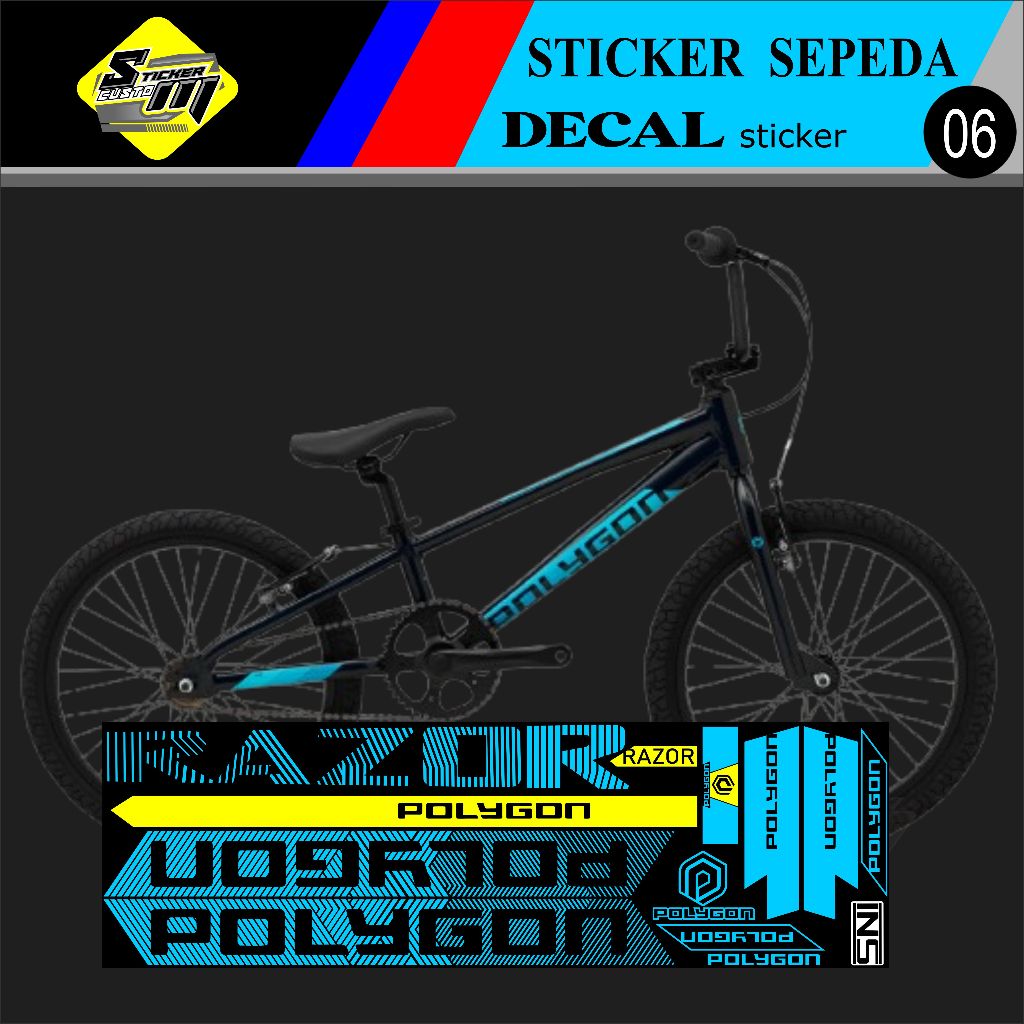 STICKER SEPEDA POLYGON RAZOR ACESORIS SEPEDA dsgn 06