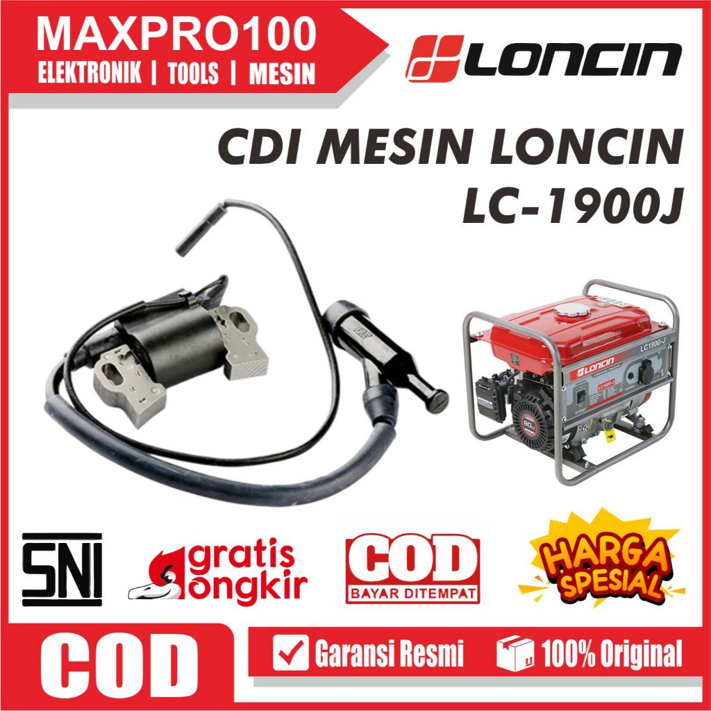 Ignition Coil CDI Genset Loncin LC1900J Original - Koil Pengapian Mesin Generator Loncin LC 1900 J A