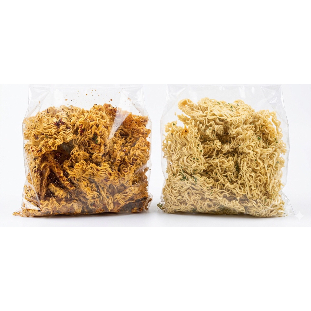 Mie Kriuk Kremes Ori dan Pedas Daun Jeruk 500gram Setengah Kilo