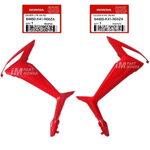 [HEMAT KARGO] 64400-K41-N00ZA 64450-K41-N00ZA Cover Sayap Kanan Kiri New Supra X 125 Fi Merah Ferarr
