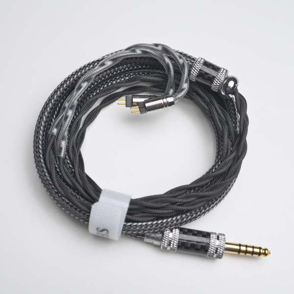 XINHS Black Pearl 4-Strands of 6N single-crystal copper Litz Coaxial Shielded In Ear Monitor Cable (