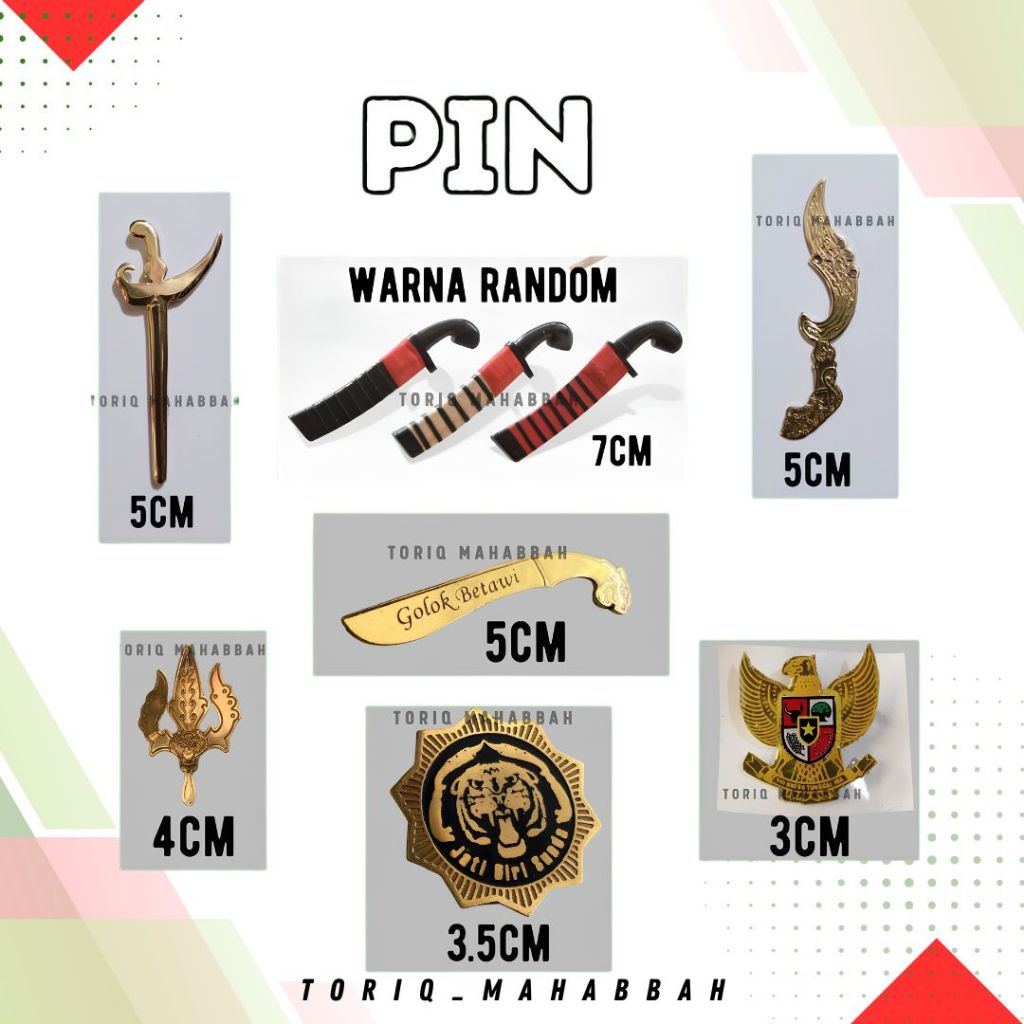 Pin Trisula Termurah Pin Bros Clipps Trisula Bross Kuningan Stainlish