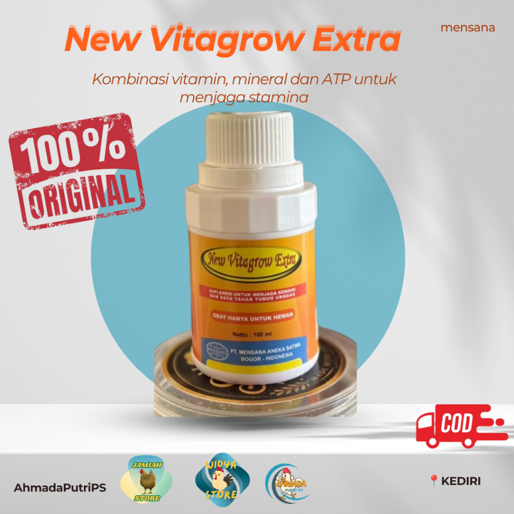 NEW VITAGROW EXTRA 100 ml ATP Vitamin Mineral Pertumbuhan Ayam Unggas