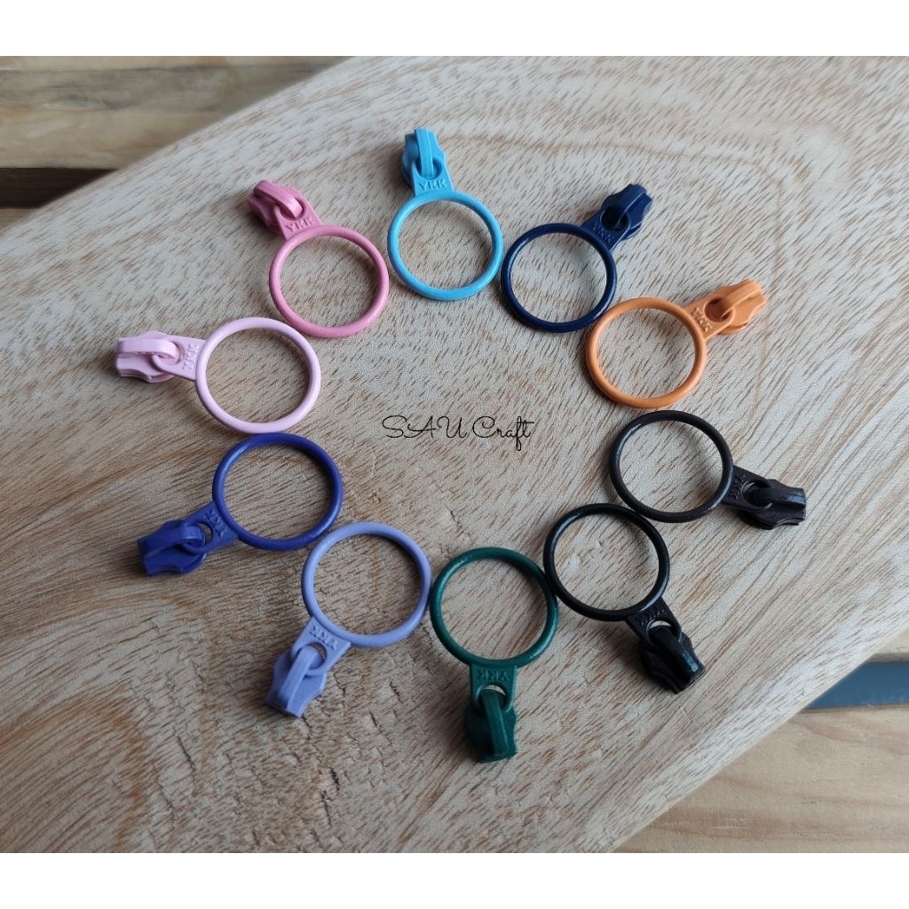 Kepala Resleting YKK Gigi Plastik/Coil No. 3 Model Bulat