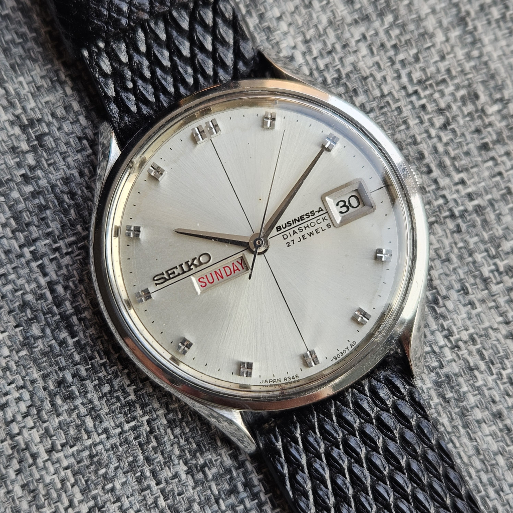 seiko Business-A 8346-9020 27 Jewels Automatic Day Date Vintage Japan Watch