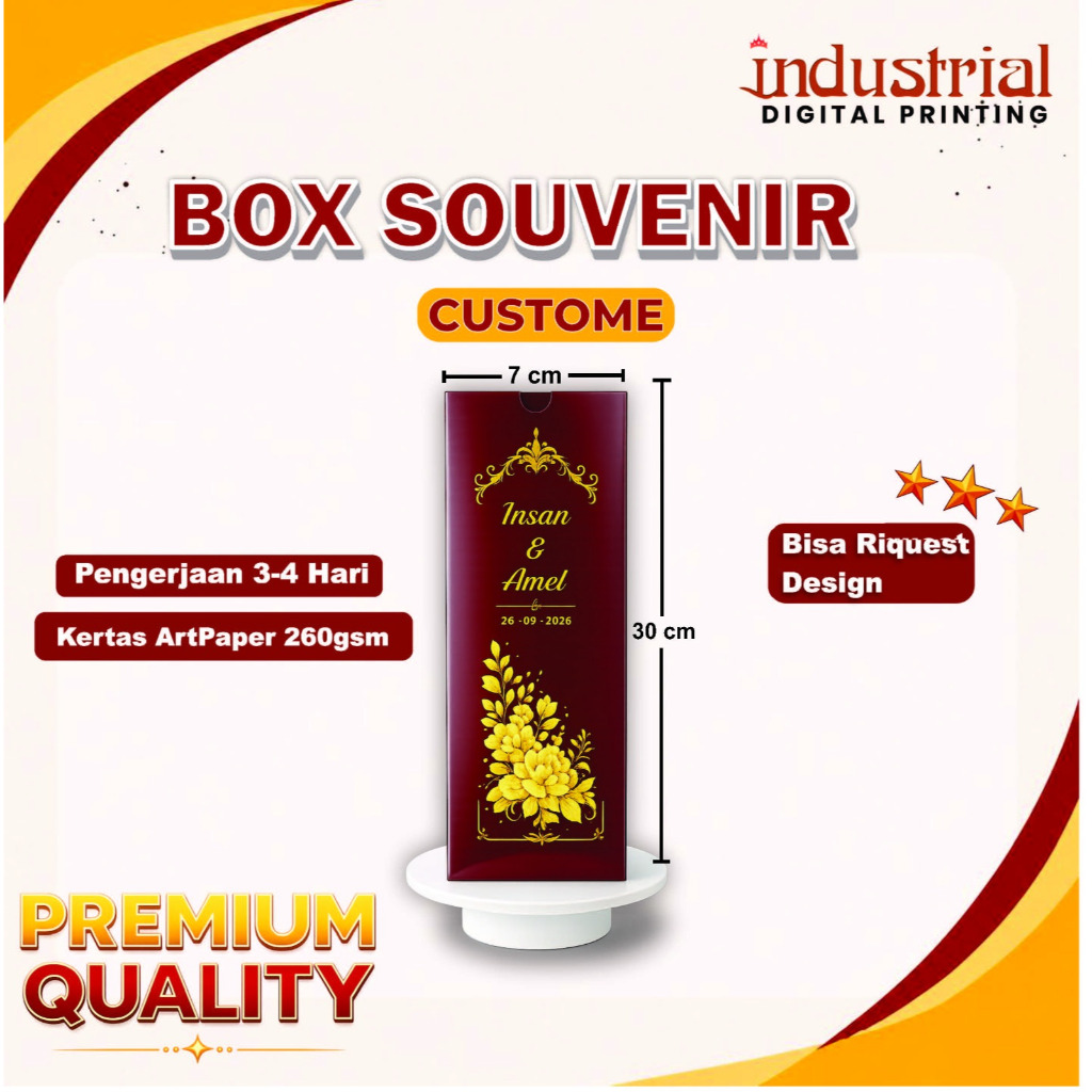 Custom Box Packaging / Kardus Kecil / Dus Parfum, Skincare, Hampers | Cetak Fullcolor |
