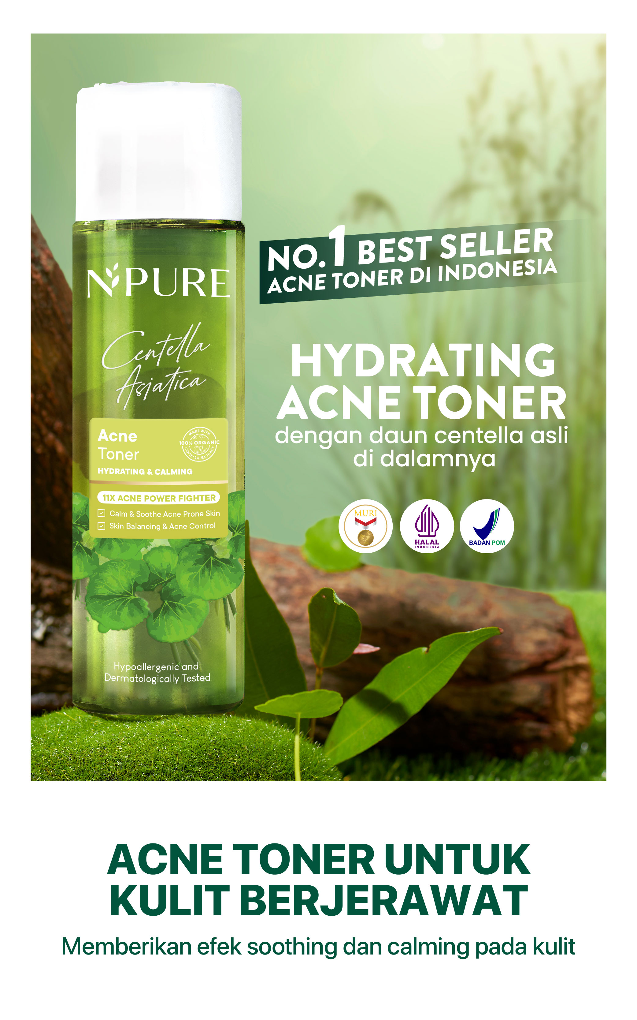 NPURE Cica Centella Asiatica Face Toner