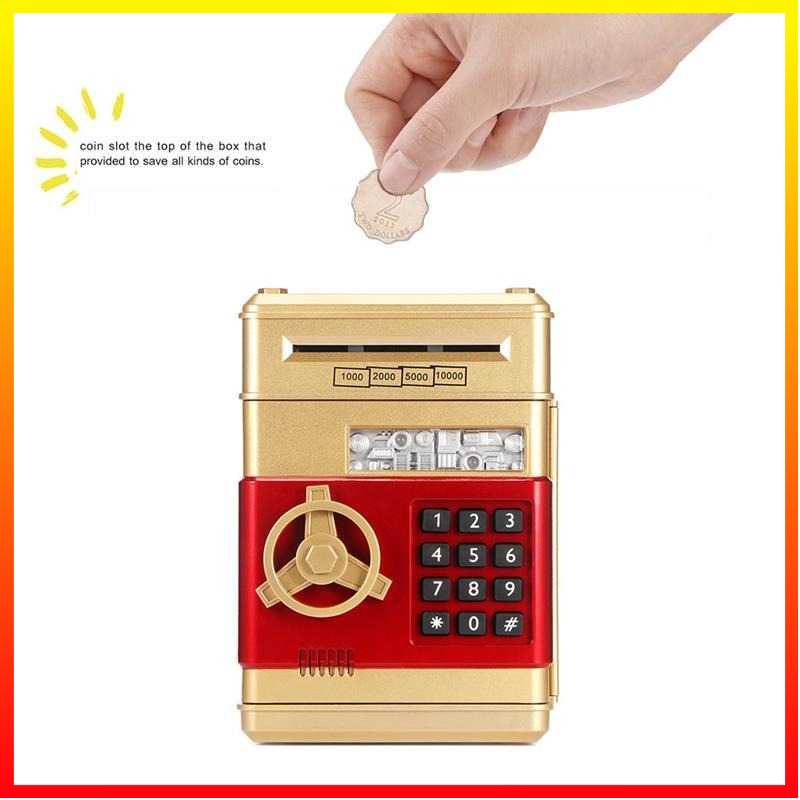 Celengan Edukasi Anak Baterai AA Electronic Bank Safe Box Money Model Brankas TARA - 7RTHN8GD