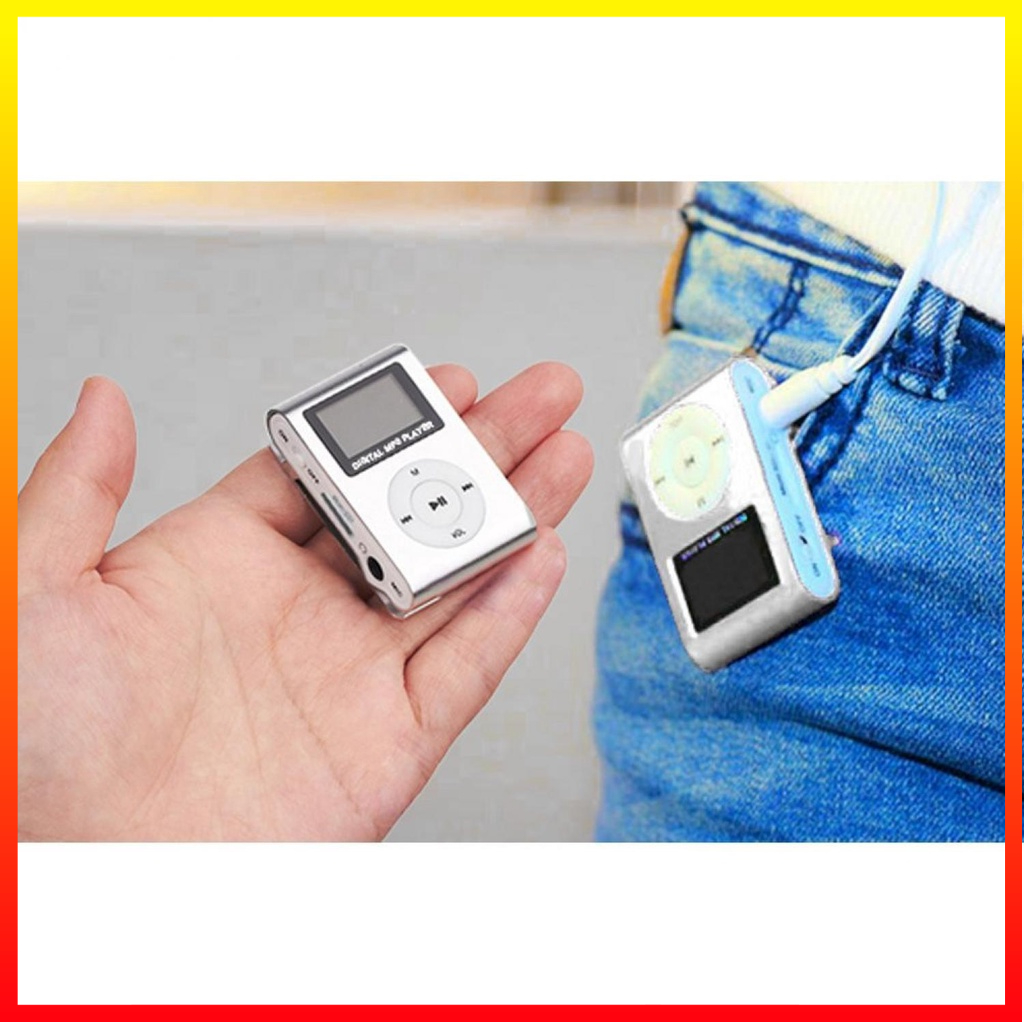 Portabel Pod MP3 Player TF/SD Card dengan Klip &amp; Layar LCD ZUCZUG ZC10 - OMPL04BK