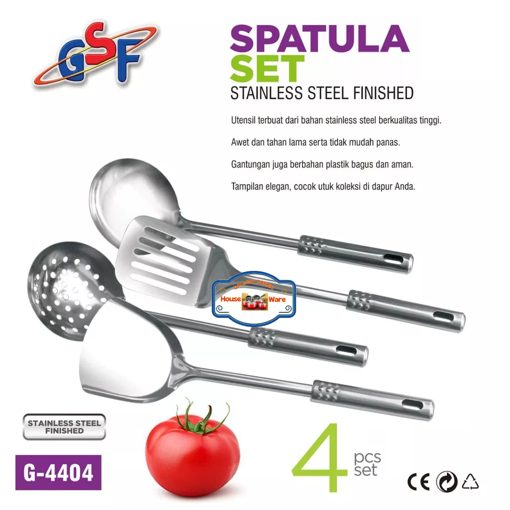 Jual SPATULA STAINLESS GSF 4404 Set Isi 4 PCS Shopee Indonesia