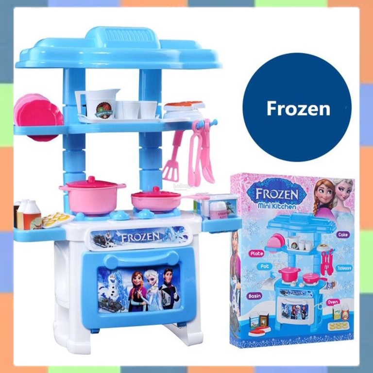 Mainan Kitchen Play Set Frozen Mainan Masak Masakan Dapur Anak