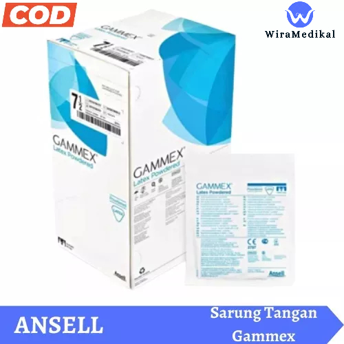 Sarung Tangan Steril Ansell Gammex Latex Textured Powder Free Box