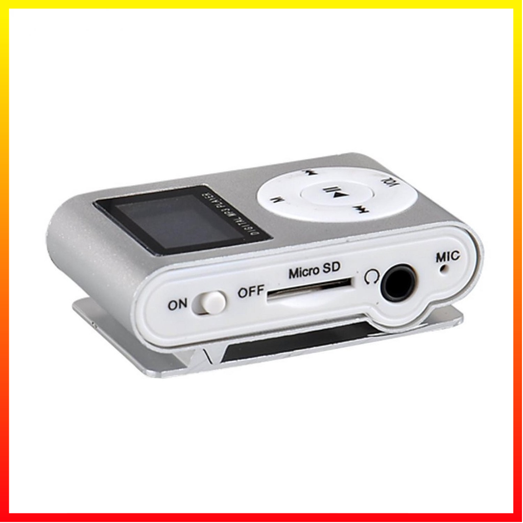 Portabel Pod MP3 Player TF/SD Card dengan Klip &amp; Layar LCD ZUCZUG ZC10 - OMPL04BK