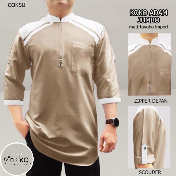 PIK - Koko Kurta Adam M, L, XL, XXL/ Koko Pria/ Baju Muslim Pria/ Model Terbaru 2023