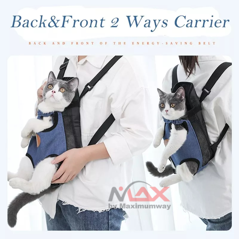 Tas Gendong ransel kucing dan anjing nyaman tidak panas untuk travel jalan jalan Bawa Kucing Anjing Hoopet Tas Ransel Backpack Hewan Anjing Kucing Pet Carrier Cat Bag Portable Cat Strap for Going out Chest Bag Dog Carrying Back Cat Pocket Cat Walking Bag