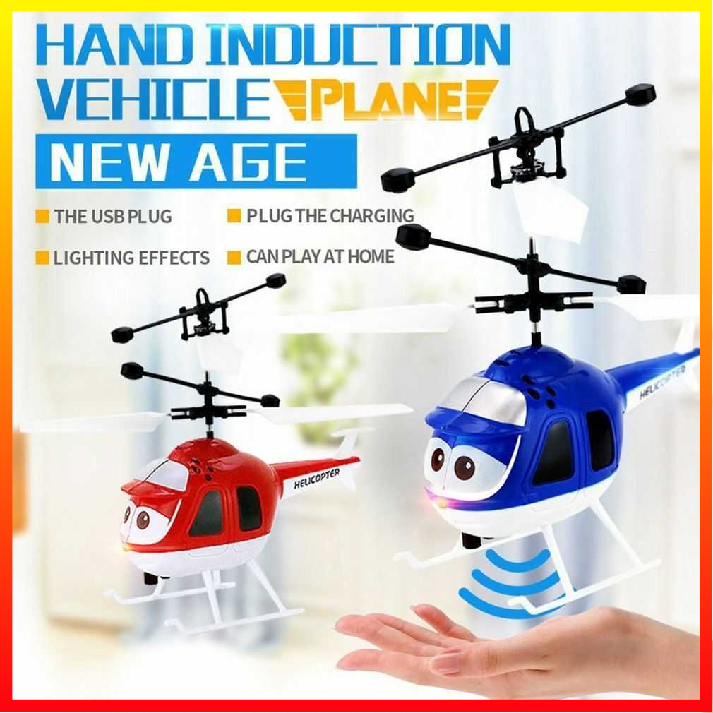 Mainan Helikopter Anak - Anak Lampu LED dengan Kontrol Sensor - OMTHIQBL