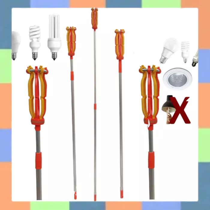 TONGKAT LAMPU STICK TONGKAT PENGGANTI LAMPU 2in1  STIK LAMPU ALAT PASANG LEPAS LAMPU BOHLAM
