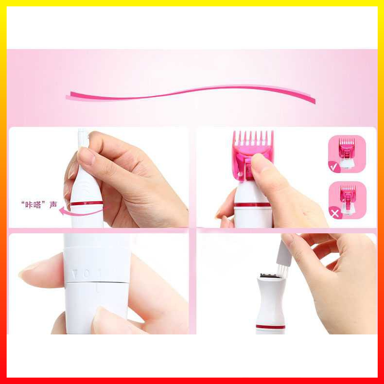 Trimmer Shaver Elektrik Portable Alat Pencukur Bulu Hidung Ketiak Lengan Wajah Kemaluan Tubuh 5in1 - OMHRDKWH