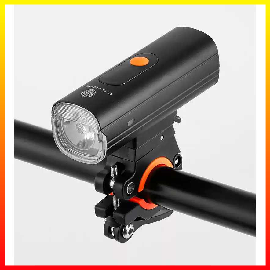 Lampu Sepeda LED L2 USB Rechargeable 1800 mAh 400 Lumens Headlamp 5 Mode CYCLINGBOX - 7RRSGEBK