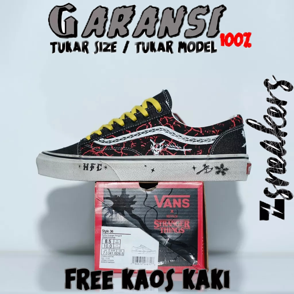 Vans Style 36 x Stranger Things┃ORIGINAL 100%┃SEPATU HITAM ┃SEPATU PUTIH┃SEPATU PRIA┃SEPATU Vans sty