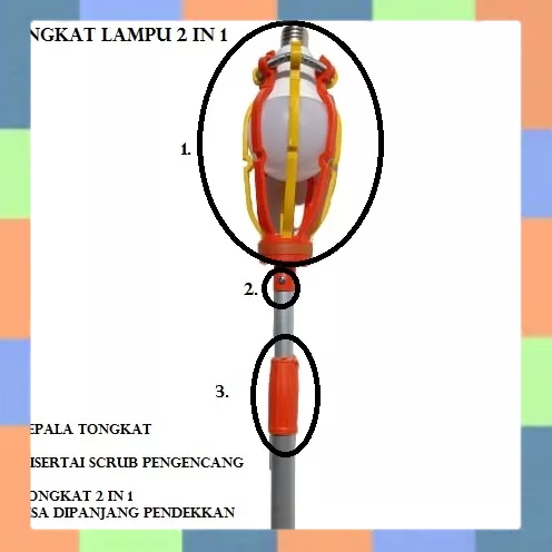 TONGKAT LAMPU STICK TONGKAT PENGGANTI LAMPU 2in1  STIK LAMPU ALAT PASANG LEPAS LAMPU BOHLAM