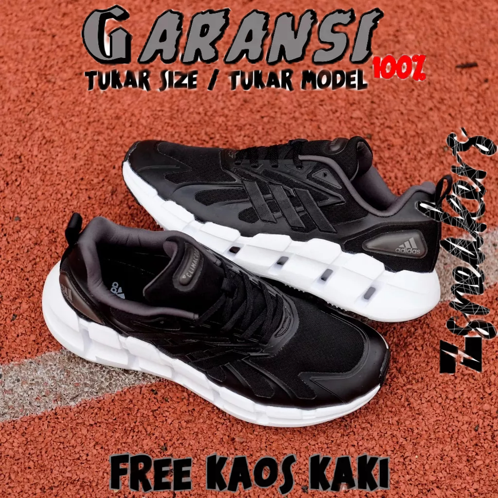 ADIDAS VENTICE CLIMACOOL BLACK BLACK WHITE ┃ORIGINAL 100%┃ ADIDAS VENTICE CLIMACOOL ┃ SEPATU PUTIH┃S