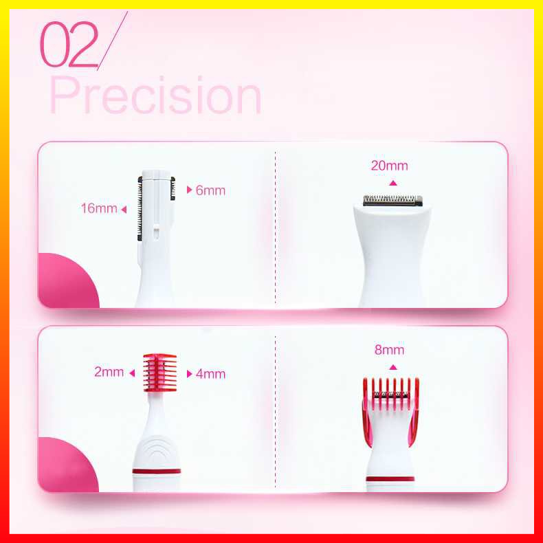 Trimmer Shaver Elektrik Portable Alat Pencukur Bulu Hidung Ketiak Lengan Wajah Kemaluan Tubuh 5in1 - OMHRDKWH