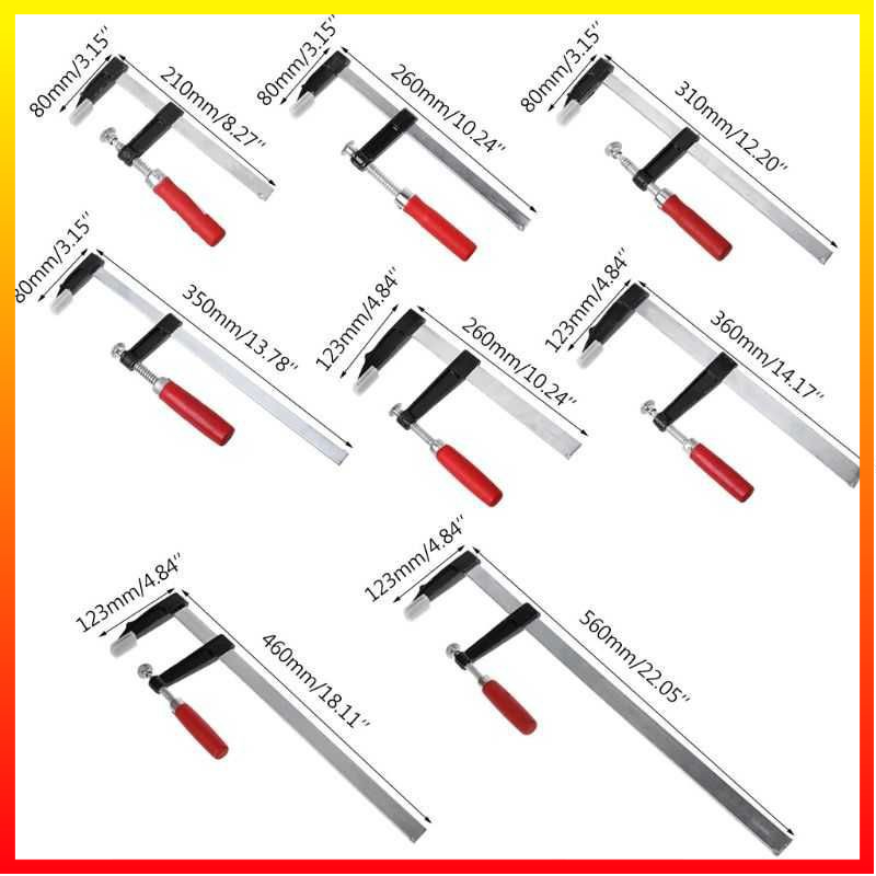 Alat Pertukangan Klem Jepit F Clamp Papan Kayu Heavy Duty Woodworking Aluminum Alloy + Rubber Handle - 2DCS01XX