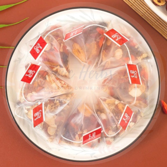 

REN SHEN WU BAO CHA/TEH COWOK/BLACK MACA ROOT/RHIZOMA POLYGONATY/GOJIBERRY/GINGSENG/SANCA/MURBEI HITAM