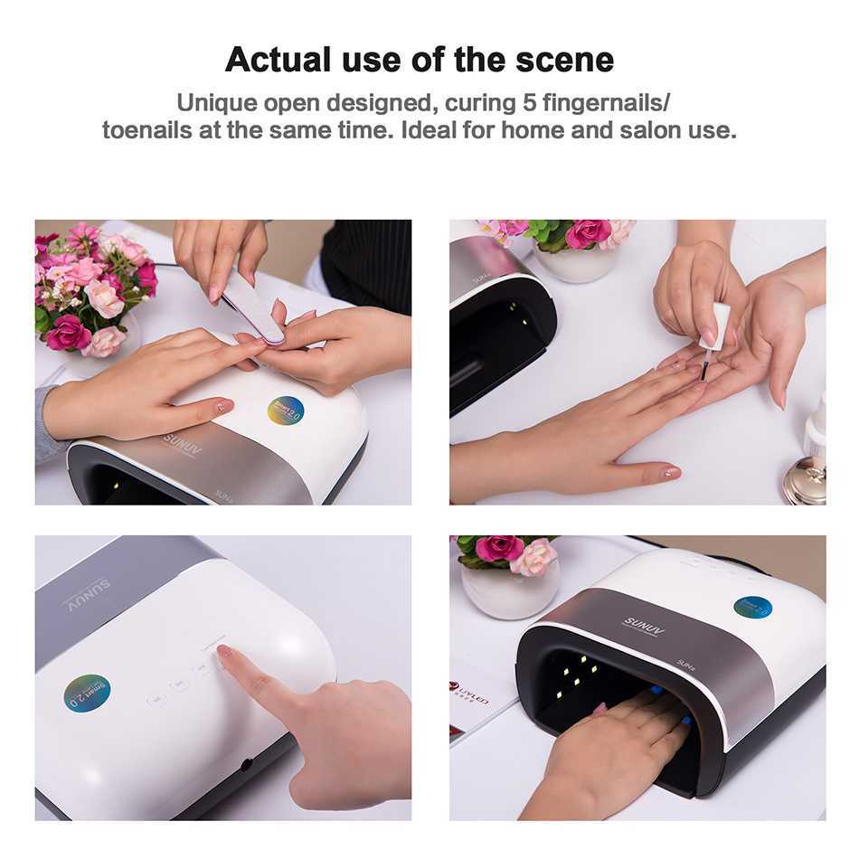 SUNUV Smart Nail Lamp LED Light Hard Gel Manicure Pengering Kutek - Sun3