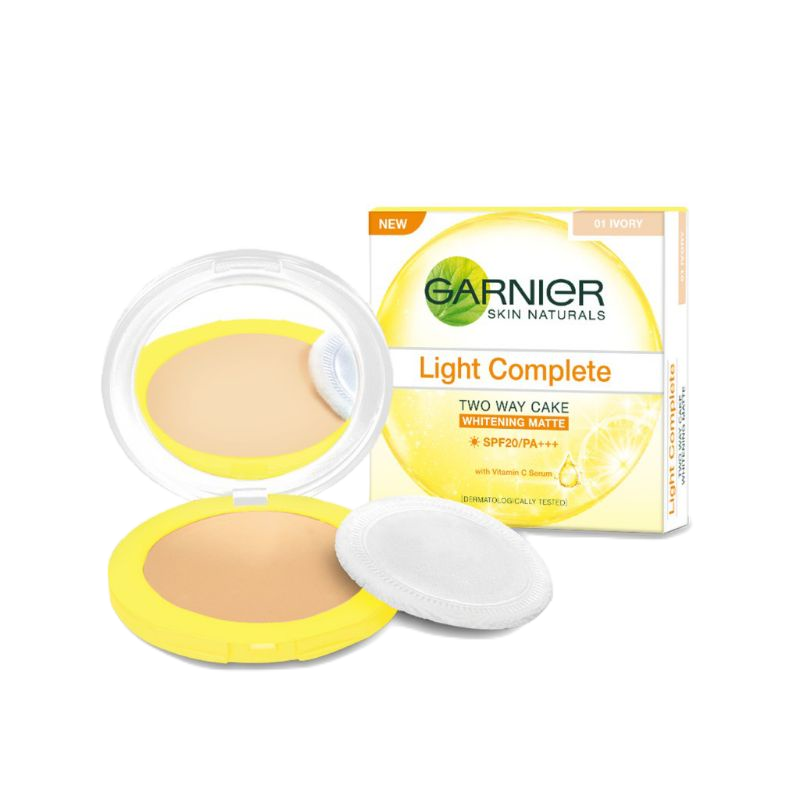 BEDAK GARNIER ORI KUNING PADAT IVORY NATURAL LIGHT COMPLETE  SPF 18