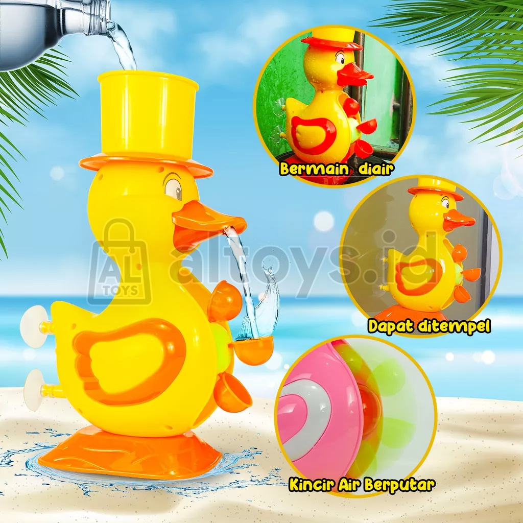 Mainan Edukasi Kincir Air Bebek + Cetakan Pasir Pantai Set Jala YP35