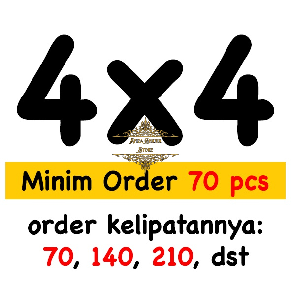 

Ukuran 4x4 cm Label Stiker Kromo (Cetak + Cutting)