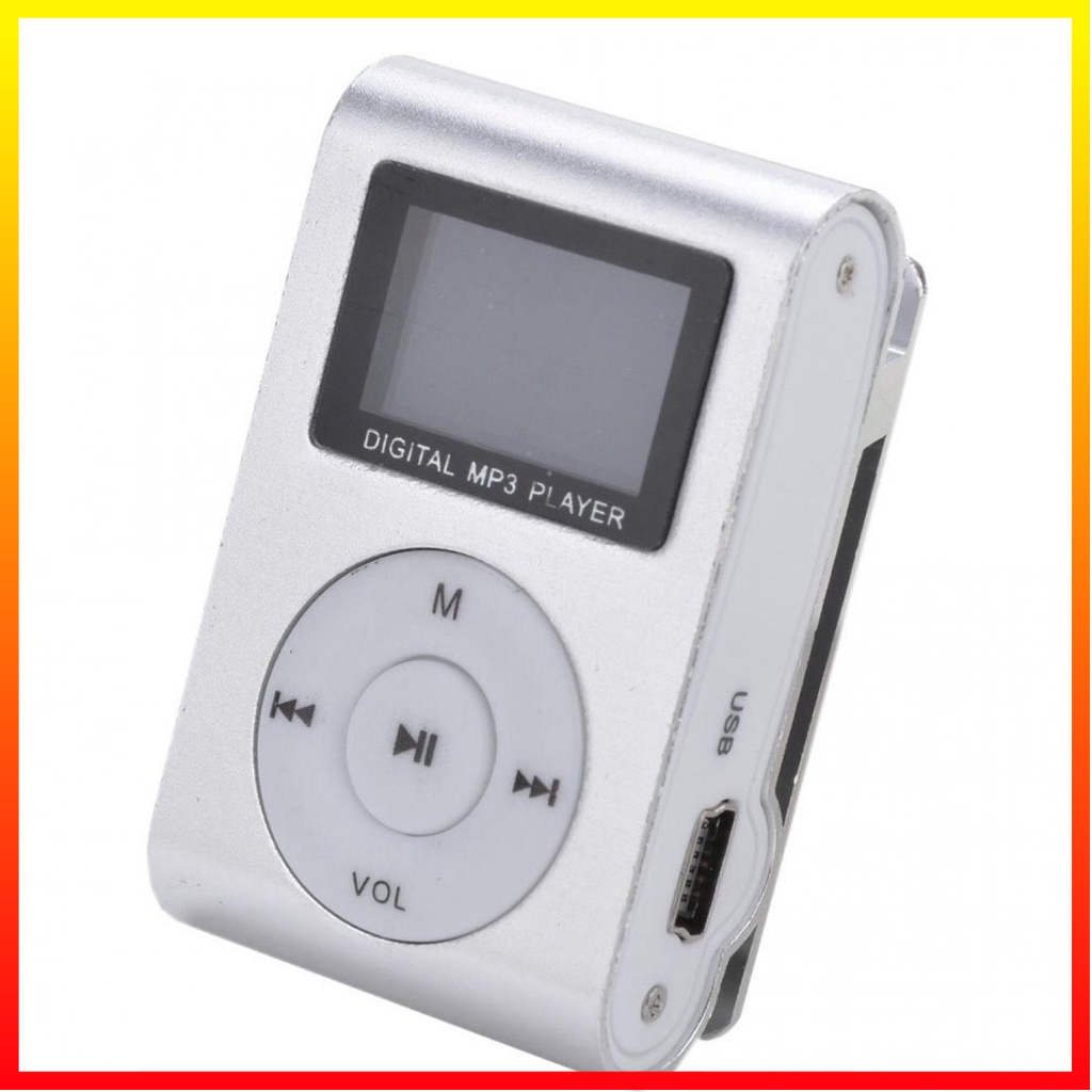Portabel Pod MP3 Player TF/SD Card dengan Klip &amp; Layar LCD ZUCZUG ZC10 - OMPL04BK