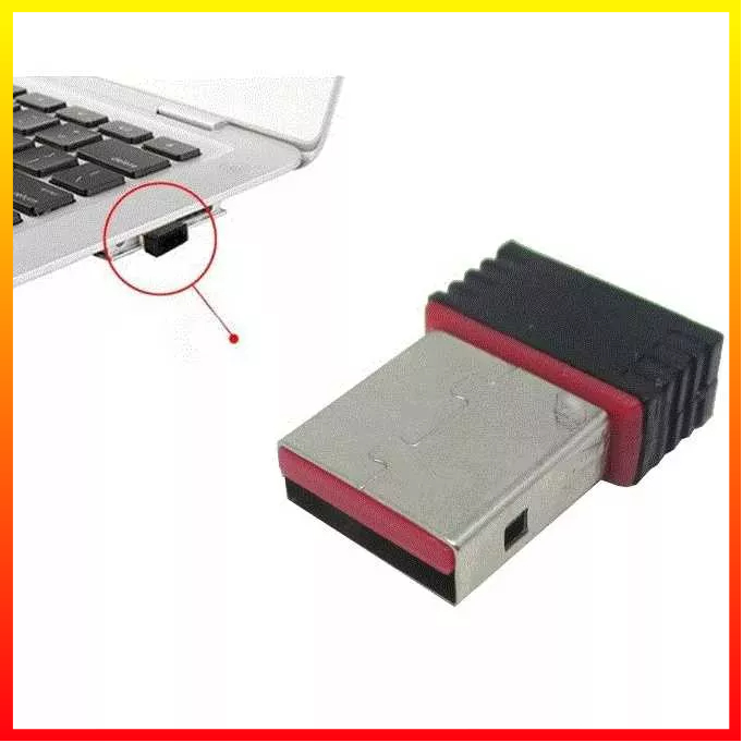 Mini USB Wireless Adaptor Kartu Jaringan Nirkabel 300Mbps 2.4G Realtek Penerima Signal Wifi Routing Hotspot Komputer KexTech - KXNA01BK