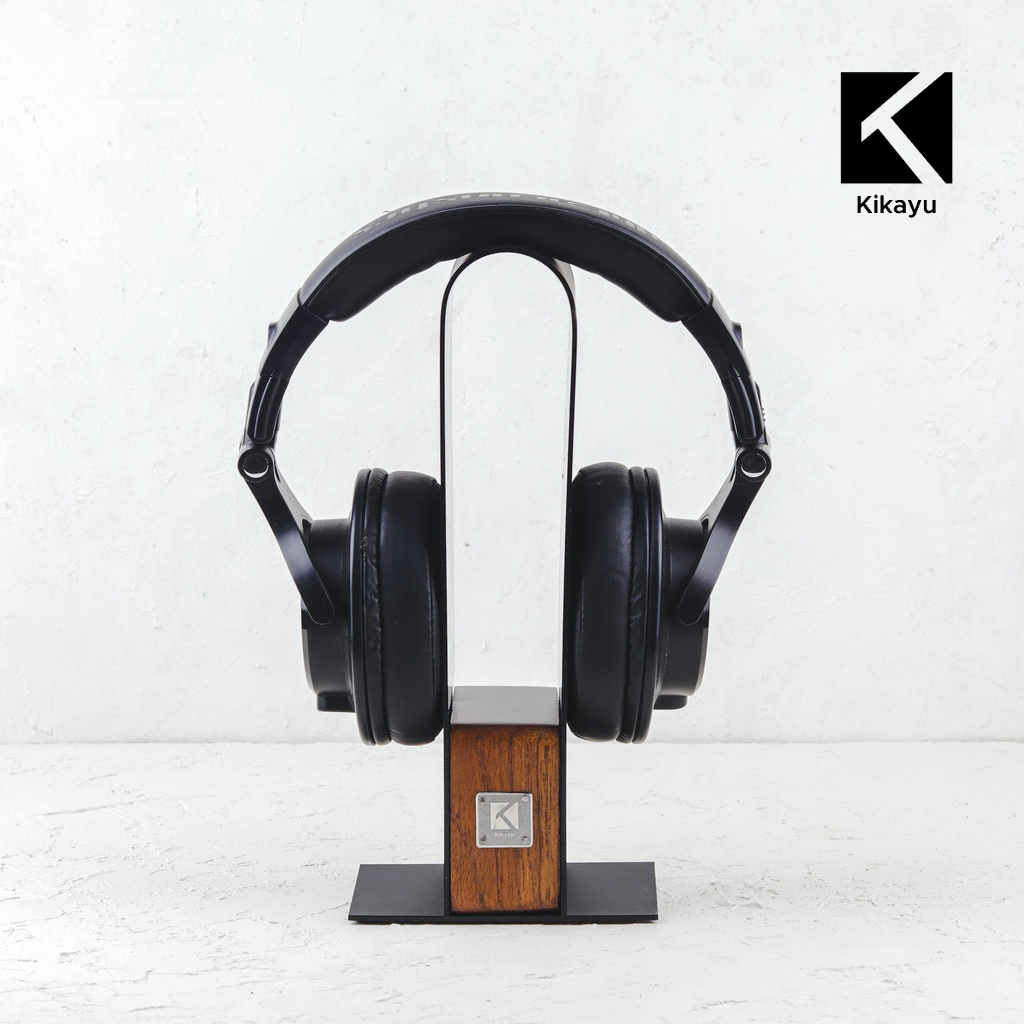 Kikayu - Stand Headphone/ Wooden Headphone Stand Holder/ Headphone Stand Aesthetic