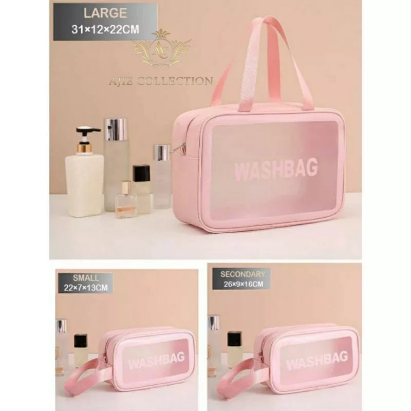 Washbag Tas Kosmetik Waterproof Anti Air - Travel Bag - Tas Kosmetik - Pouch kosmetik - Washbag - Tas Peralatan mandi